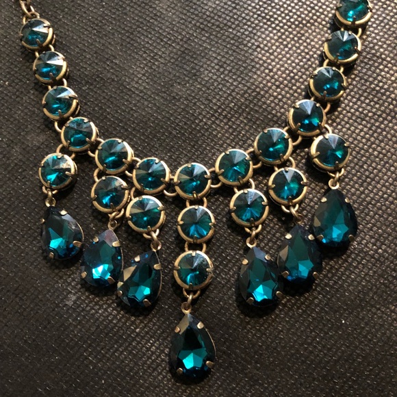 Sensational blue multi dangles stunning festive necklace A real beauty - Picture 4 of 7